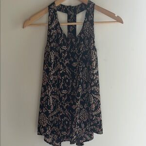 ASTR Sleeveless Patterned Blouse with Sequins